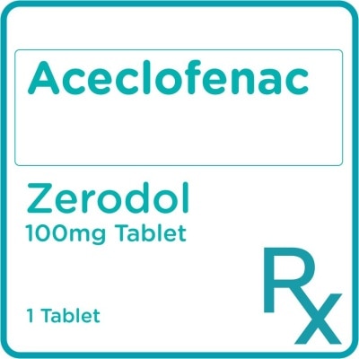 ZERODOL Aceclofenac 100mg 1 Tablet [PRESCRIPTION REQUIRED]