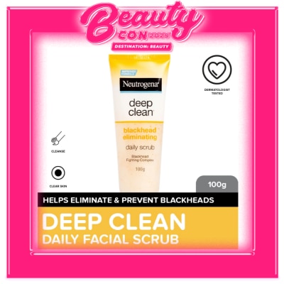 NEUTROGENA Neutrogena Deep Clean Blackhead Eliminating Scrub 100g- BHA + Microbeads, Oily + Acne-Prone Skin