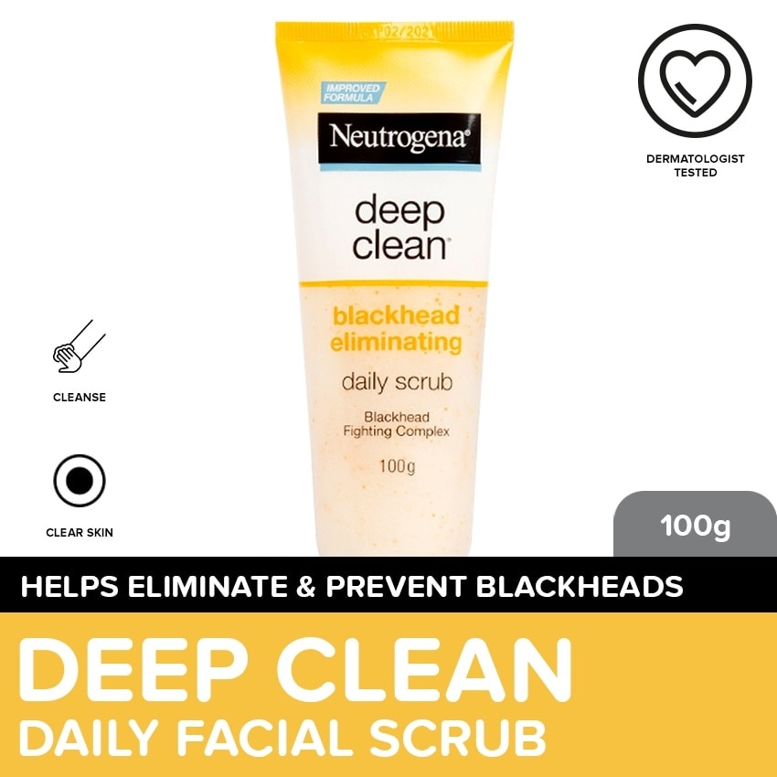 Neutrogena Deep Clean Blackhead Eliminating Scrub 100g- BHA + Microbeads, Oily + Acne-Prone Skin