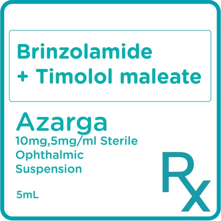 Brinzolamide Timolol maleate 10 mg/5 mg Ophthalmic Suspension 5mL [PRESCRIPTION REQUIRED]