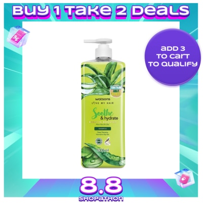 WATSONS Aloe Vera Lilac Soothe Hydrate Nourishing Shampoo 1000ml