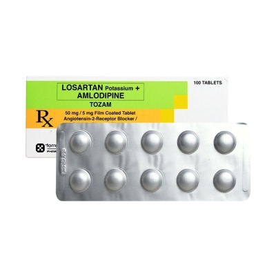 TOZAM Tozam Losartan 50mg + Amlodipine 5mg 1 Tablet [Prescription Required]