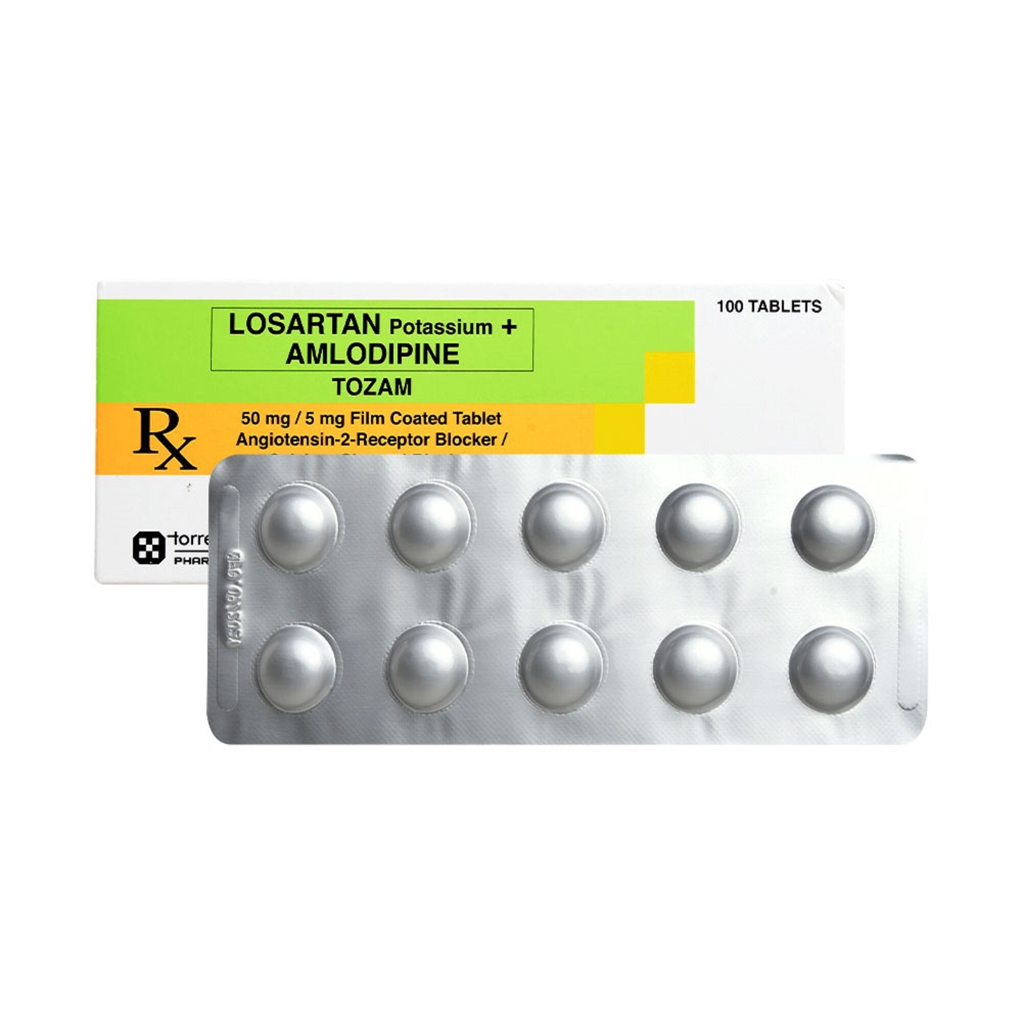 Tozam Losartan 50mg + Amlodipine 5mg 1 Tablet [Prescription Required]