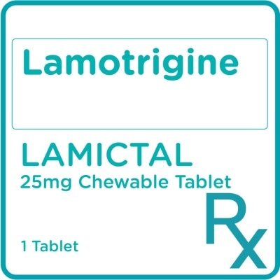 LAMICTAL Lamotrigine 25mg Chewable 1 Tablet [PRESCRIPTION REQUIRED]