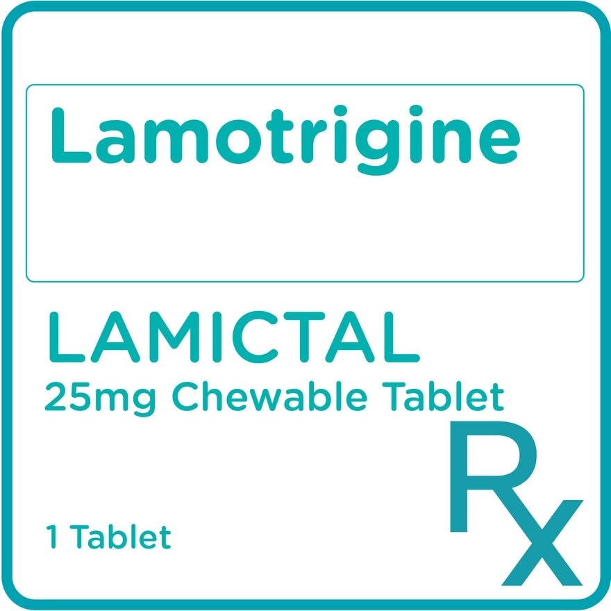 Lamotrigine 25mg Chewable 1 Tablet [PRESCRIPTION REQUIRED]