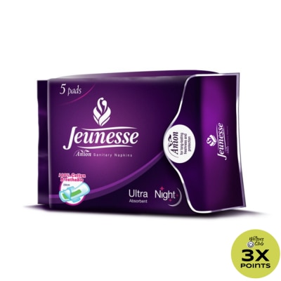 JEUNESSE Anion Sanitary Napkin Ultra Absorbent Night With Wings 5 Pads