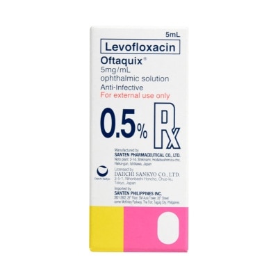 OFTAQUIX Levofloxacin 5mg/ml Ophthalmic Solution 5mL [PRESCRIPTION REQUIRED]