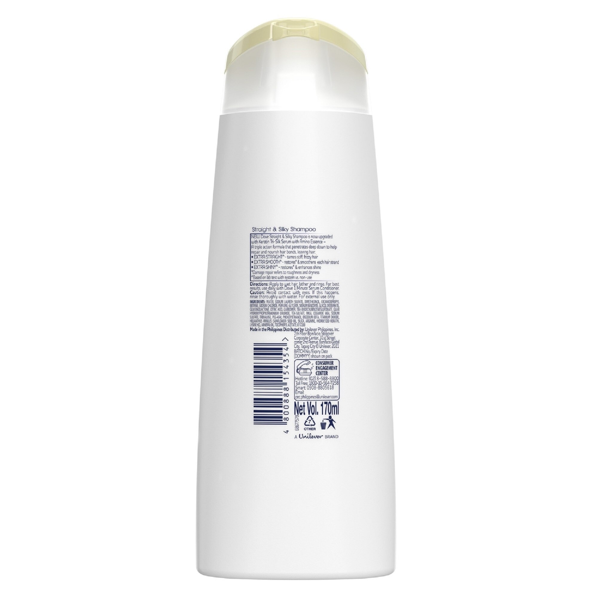 DOVE Bio-Keratin Straight and Silky Shampoo 170mL