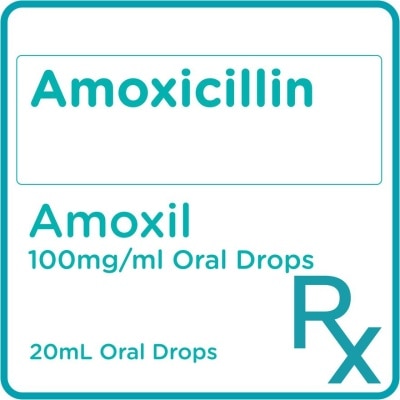 AMOXIL Amoxicillin 100 mg/mL Oral Drops 20mL x 1 Bottle [PRESCRIPTION REQUIRED]