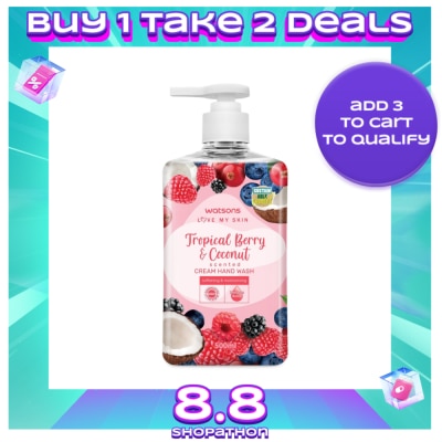 WATSONS Berry Coconut Cream Hand Soap 500ml