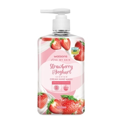 WATSONS Strawberry and Yoghurt Scented Cream Hand Wash 500ml