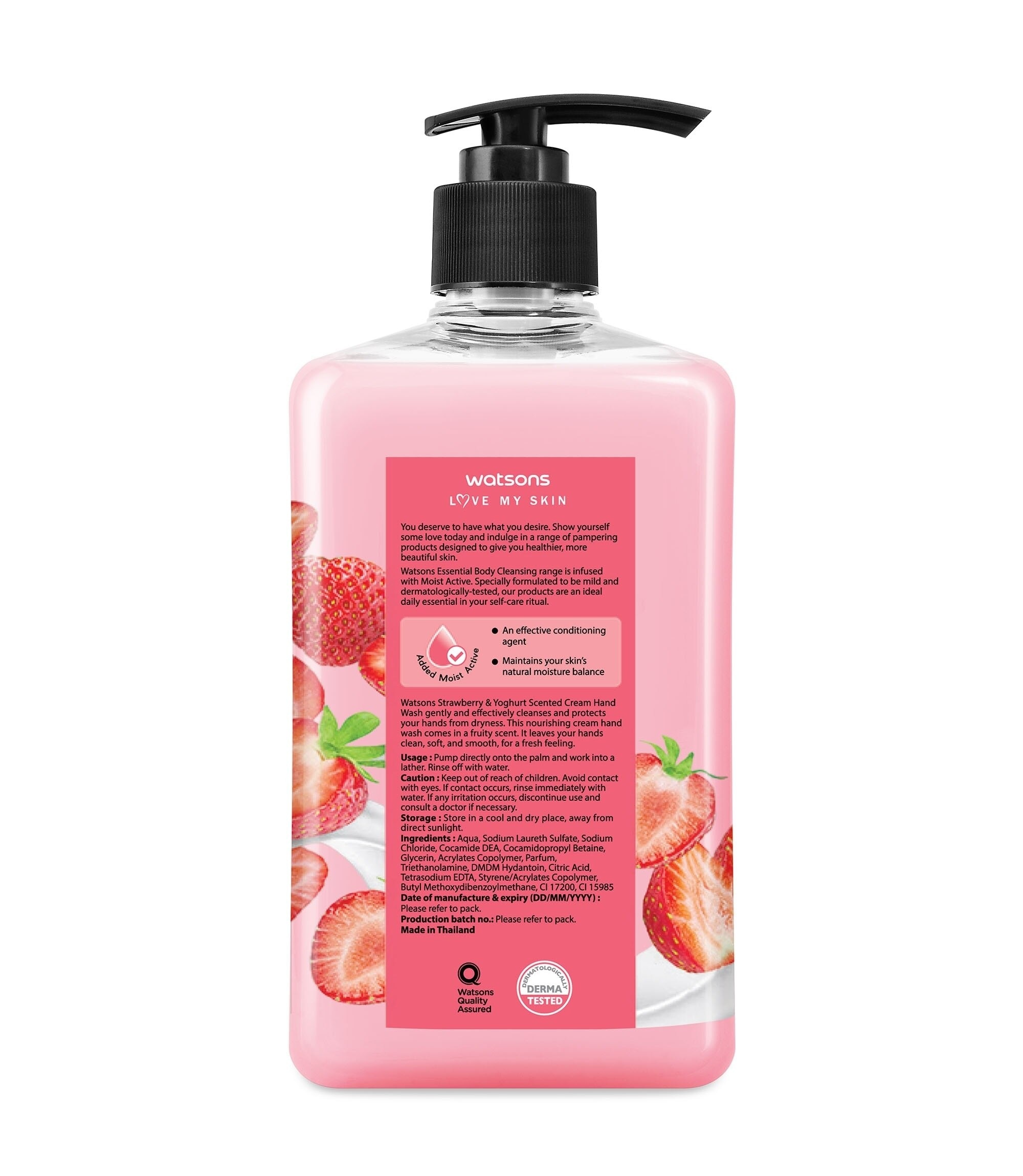 Strawberry and Yoghurt Scented Cream Hand Wash 500ml