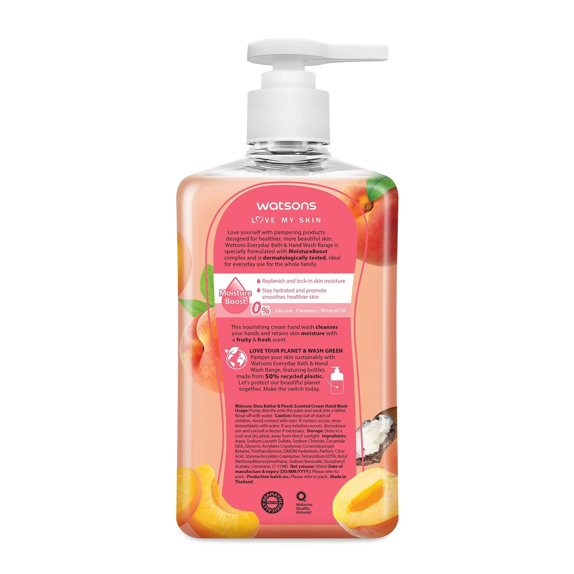 Shea Butter and Peach Scented Cream Hand Wash 500ml