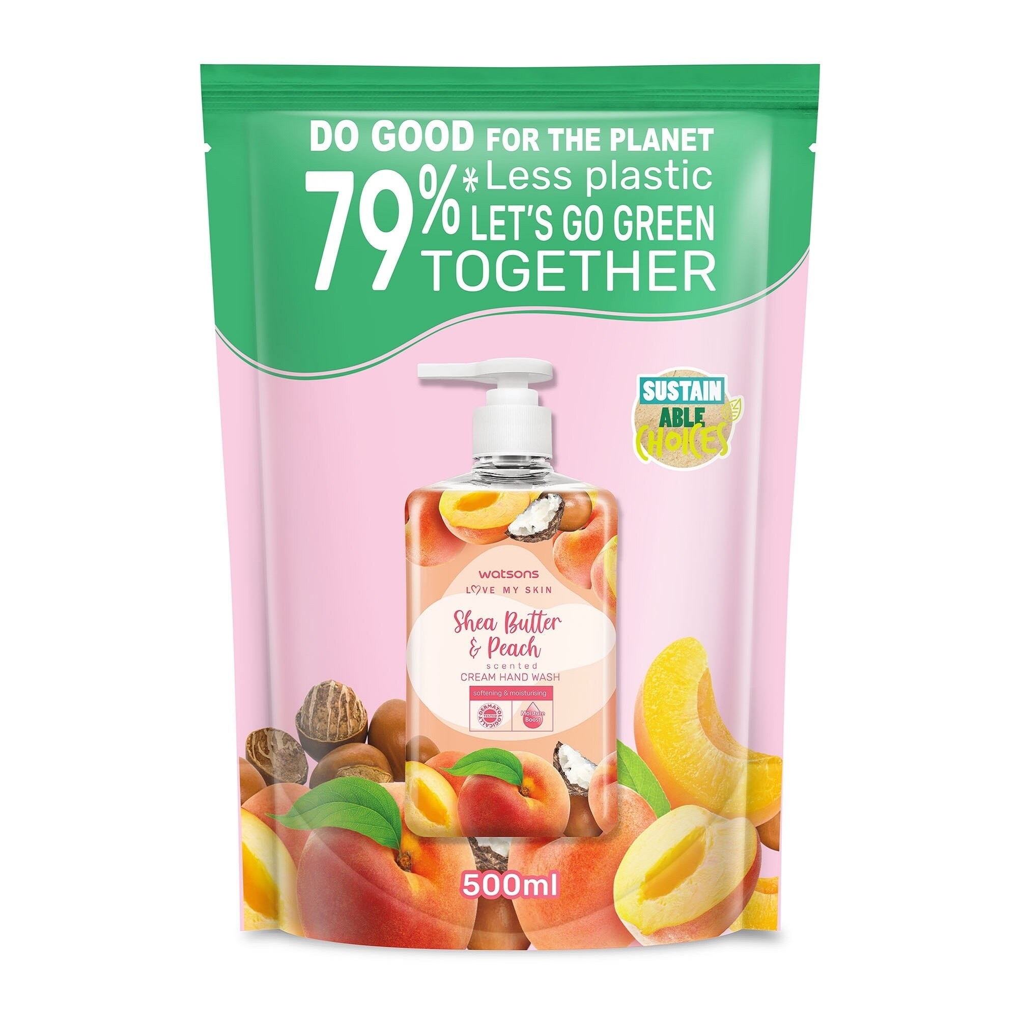 Shea Butter & Peach Scented Cream Hand Wash 500ml