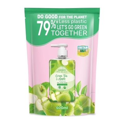 WATSONS Green Tea and Apple Scented Hand Soap Refill 500ml