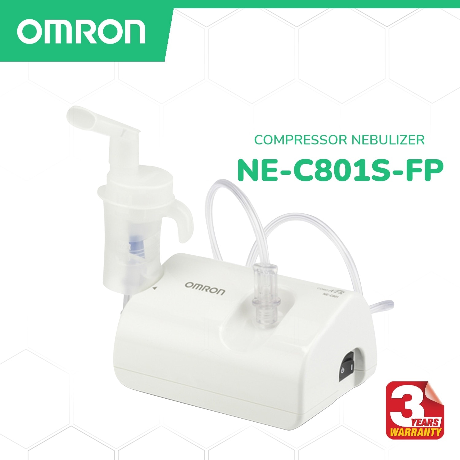 OMRON NE-C801 Compressor Nebulizer for Asthma with Complete Set