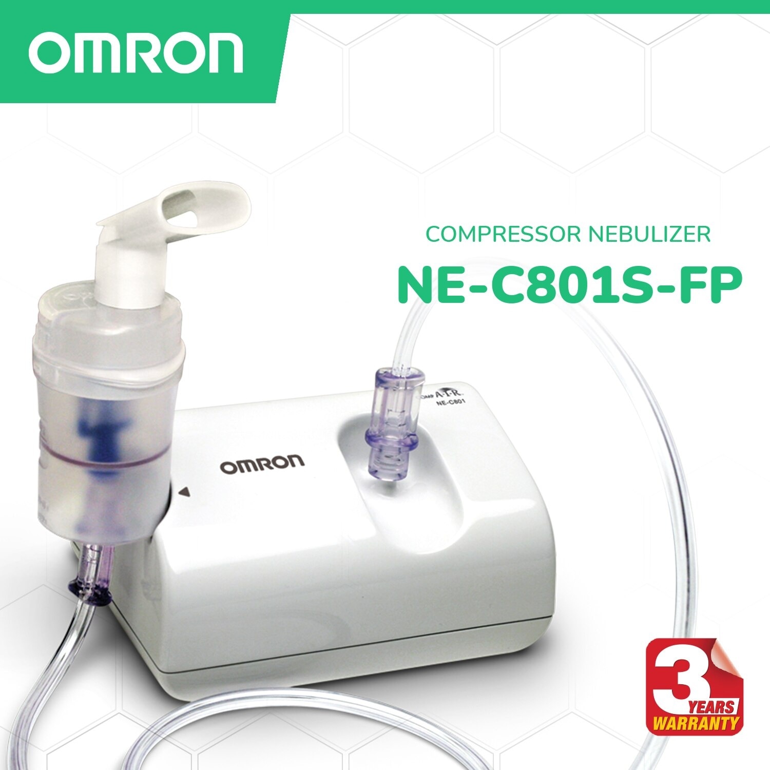 OMRON NE-C801 Compressor Nebulizer for Asthma with Complete Set