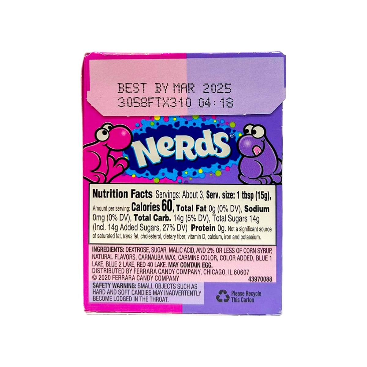 Wonka Nerds Strawberry Grape 46.7G