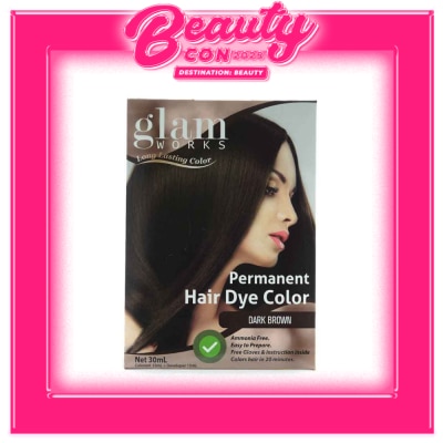 GLAMWORKS Permanent Hair Dye Color Dark Brown 30ml