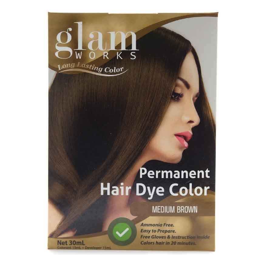 Permanent Hair Dye Color Medium Brown 30mL