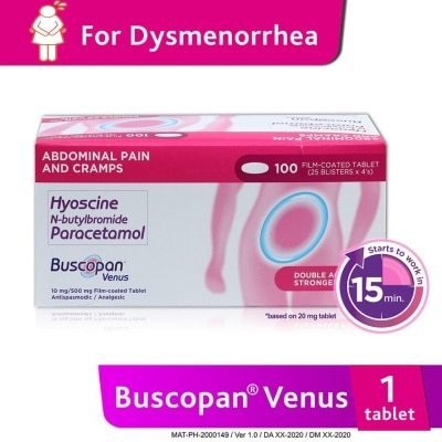 BUSCOPAN Hyoscine-N-Butylbromide 10mg Paracetamol 500mg 1 Film-coated Tablet