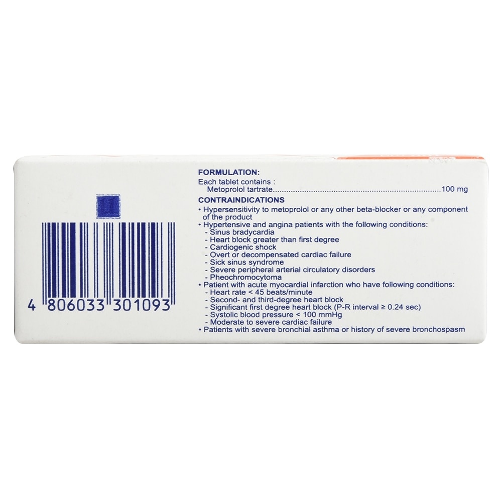 Ritemed Metoprolol 100mg 1 Tablet [Prescription Required]