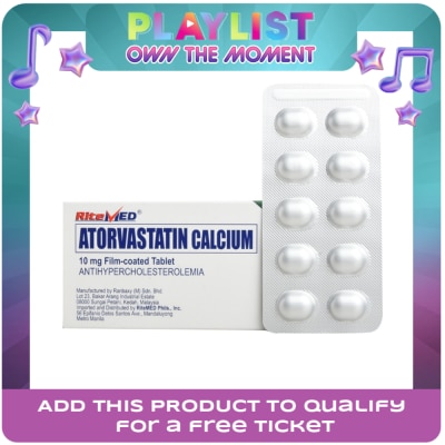 RITEMED - Atorvastatin Calcium 10mg 1 Tablet [PRESCRIPTION REQUIRED]