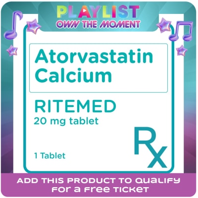 RITEMED - Ritemed Atorvastatin 20mg 1 Tablet [Prescription Required]