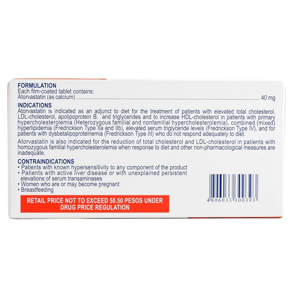 Ritemed Atorvastatin 40mg 1 Tablet [Prescription Required]