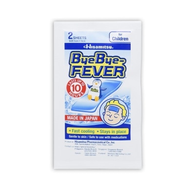 BYE BYE FEVER Cooling Gel Sheets for Children x 2 Sheets