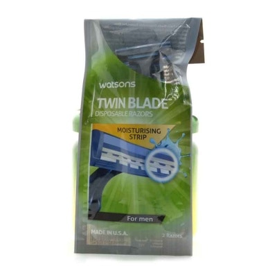 WATSONS Twin Blade Disposable Razor for Men 2s