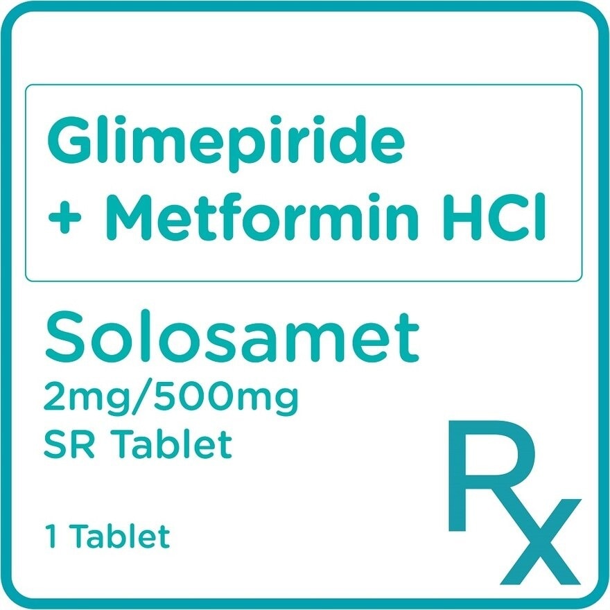 Glimepiride 2mg + Metformin 500mg 1 Sustained-release Tablet [PRESCRIPTION REQUIRED]