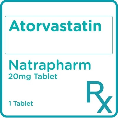 NATRAPHARM Atorvastatin 20mg 1 Tablet  [PRESCRIPTION REQUIRED]