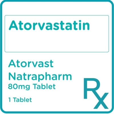 NATRAPHARM Atorvastatin 80mg 1 Tablet [PRESCRIPTION REQUIRED]