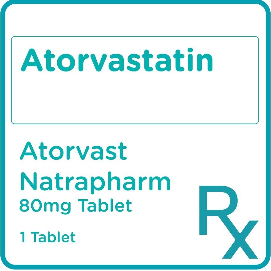 Atorvastatin 80mg 1 Tablet [PRESCRIPTION REQUIRED]