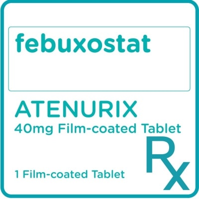 ATENURIX febuxostat 40mg 1 Film-coated Tablet [PRESCRIPTION REQUIRED]