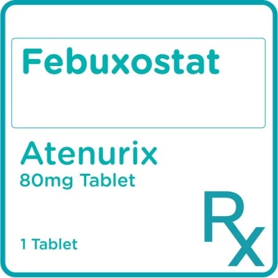 ATENURIX Febuxostat 80 mg 1 Film-coated Tablet [PRESCRIPTION REQUIRED]