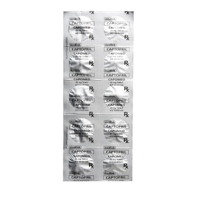 CAPOMED CAPOMED Capomed Captopril 25mg Sold Per Piece [Prescription Required]