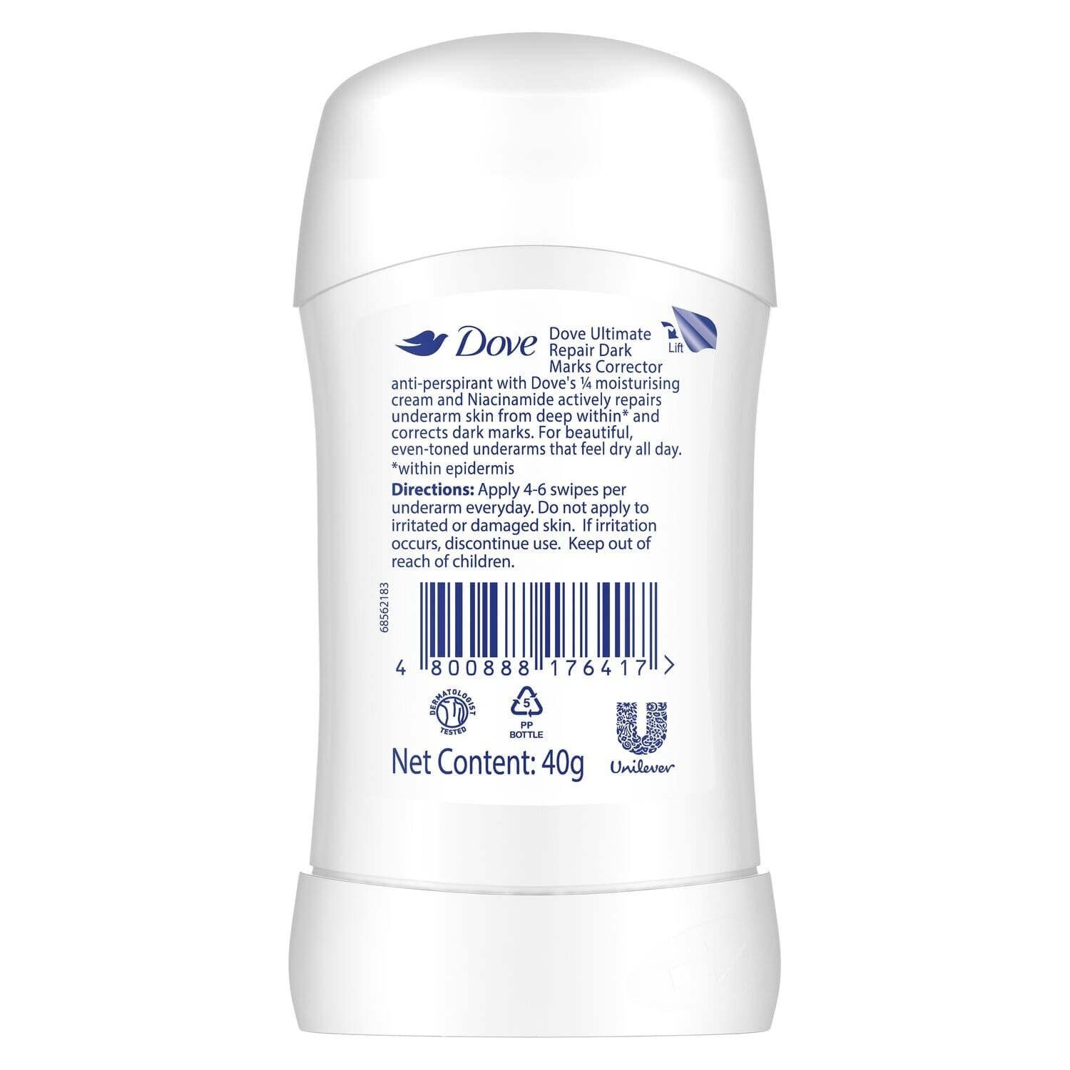 Dove Ultimate Repair Dark Marks Corrector Antiperpirant Deodorant Stick - Jasmine 40g