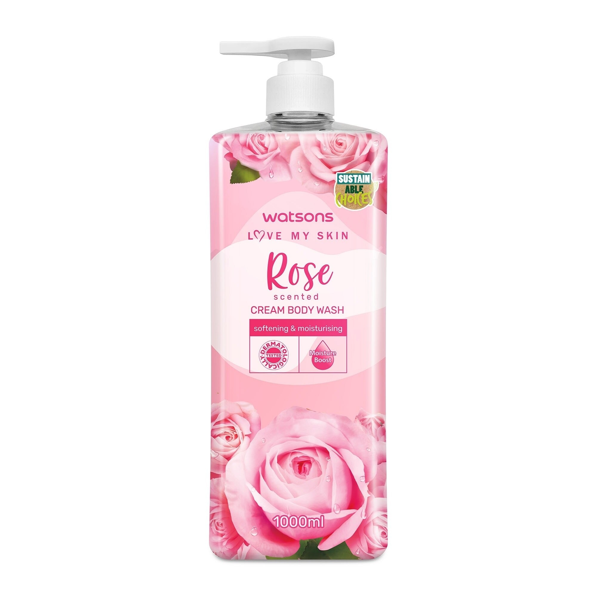 Rose Scented Cream Body Wash 1L