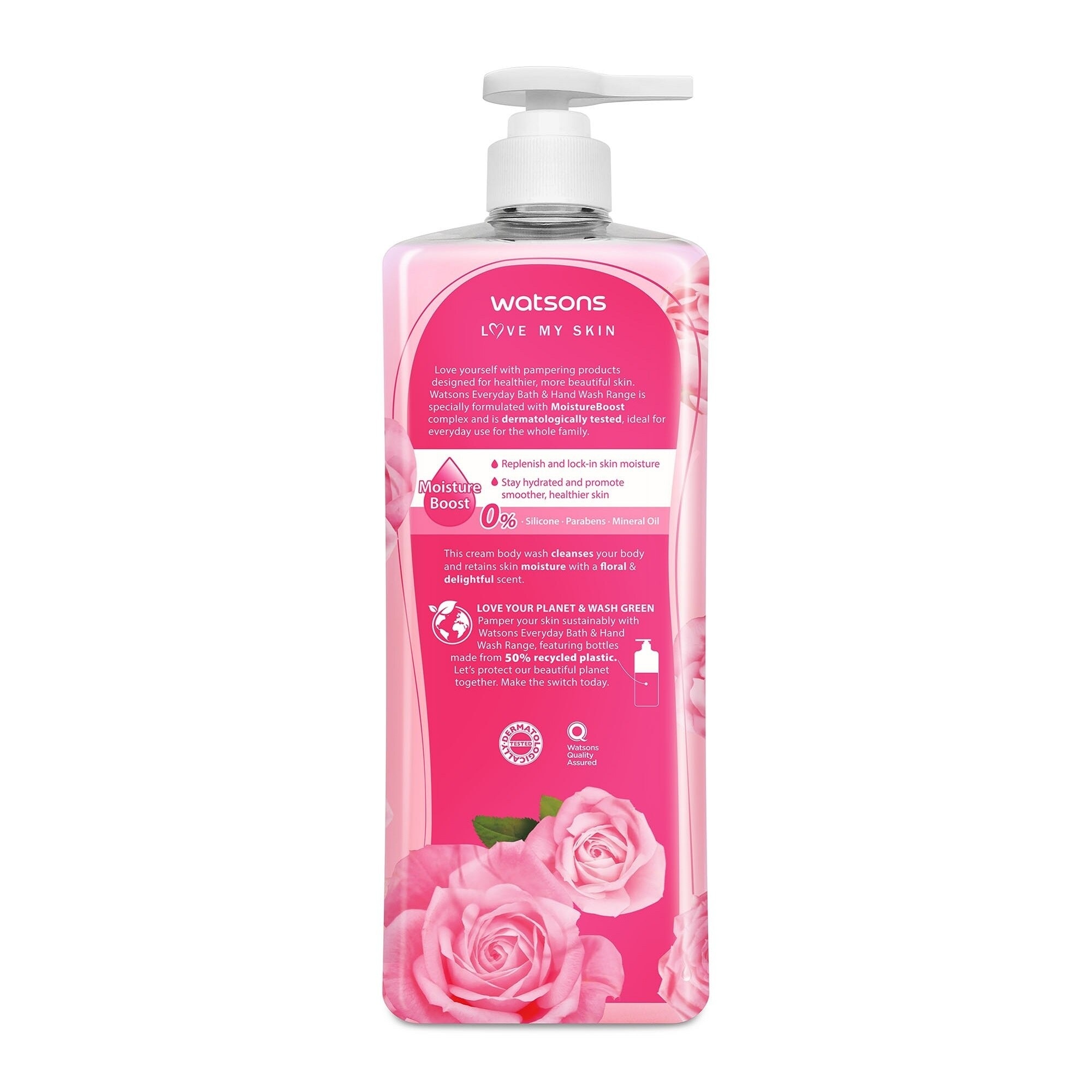 Rose Scented Cream Body Wash 1L