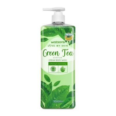 WATSONS Green Tea Scented Cream Body Wash 1000ml