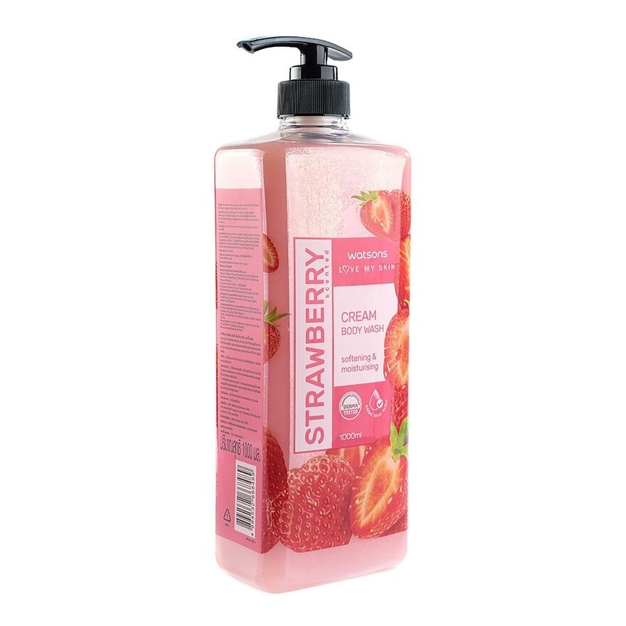 Strawberry Scented Cream Body Wash 1L