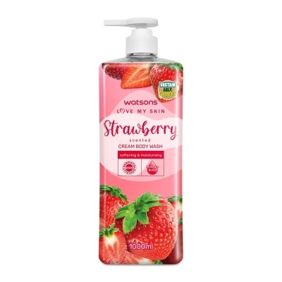 WATSONS Strawberry Scented Cream Body Wash 1L