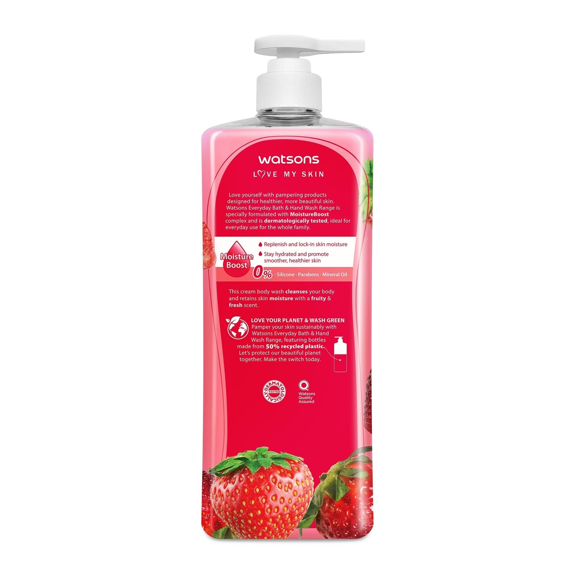 Strawberry Scented Cream Body Wash 1L