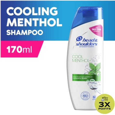 HEAD N SHOULDERS Cool Menthol Anti-Dandruff Scalp Care Hair Shampoo 170ml