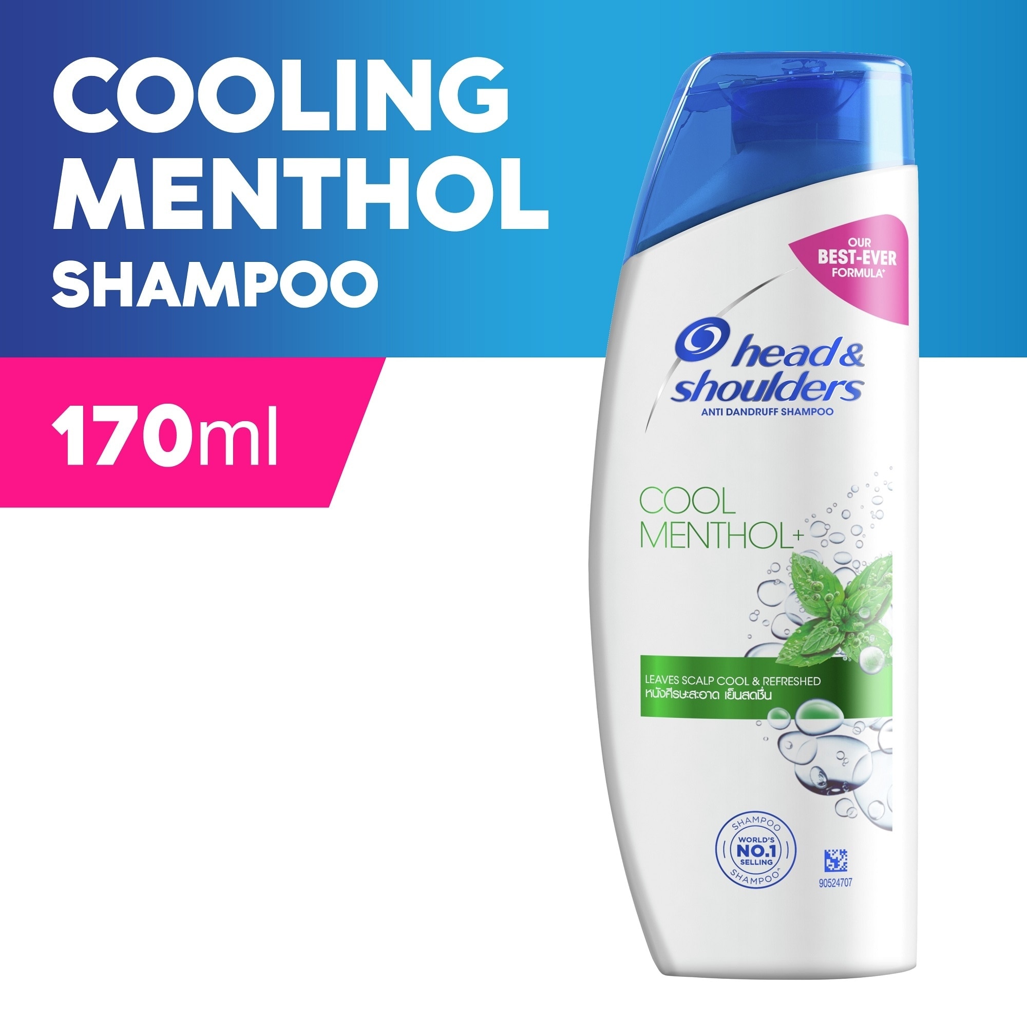 Cool Menthol Anti-Dandruff Scalp Care Hair Shampoo 170ml