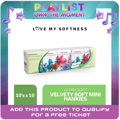 WATSONS - Velvety Soft Mini Hankies 3-ply 10 Packs