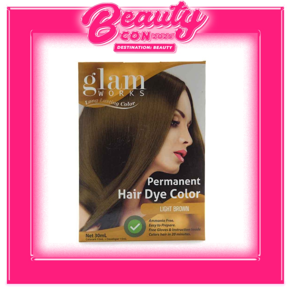 Permanent Hair Dye Color Light Brown 30mL