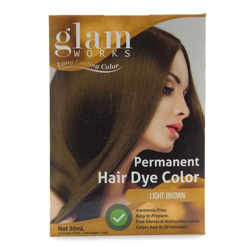 Permanent Hair Dye Color Light Brown 30mL